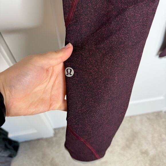 Lululemon Tight Stuff Tight II 25" Granulite Garnet Black Full On Luxtreme 6 - Picture 5 of 7